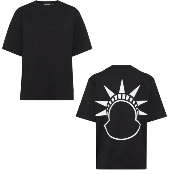 NWT Moncler x Alicia Keys T-Shirt Sz Small in Black Short Sleeves Unisex - Picture 3 of 7